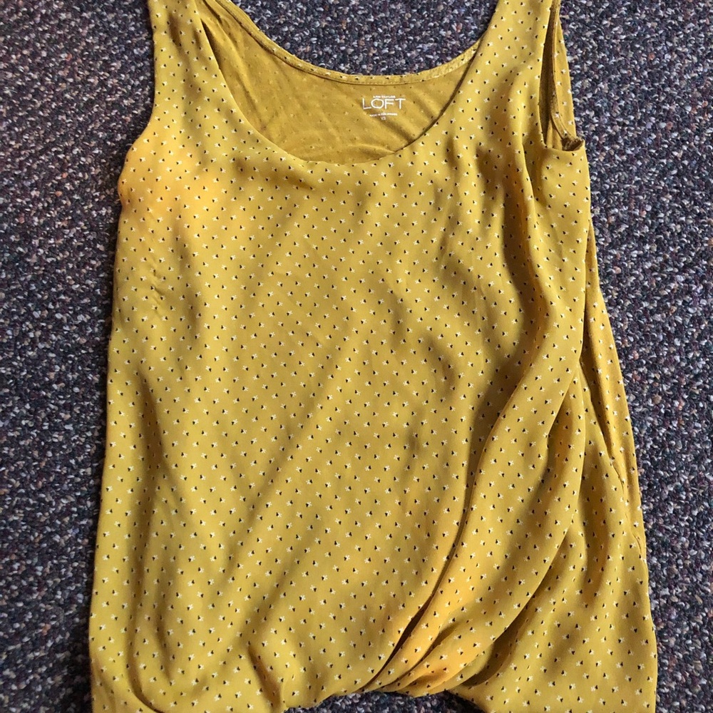 Yellow patterned tank top
